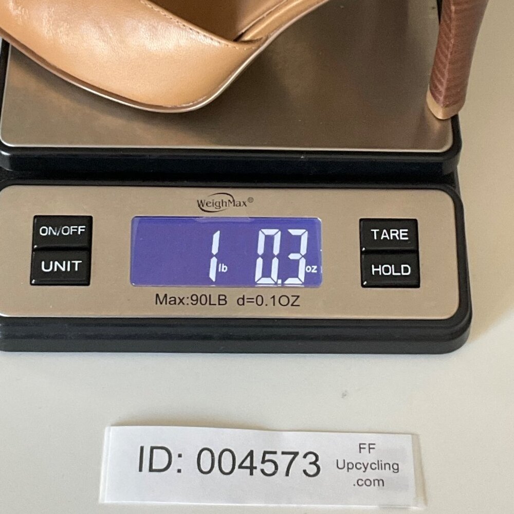 Y2K Steve Madden 7.5 Tan Leather Strappy Heels Shoes Pointed Square Toe - Picture 11 of 11